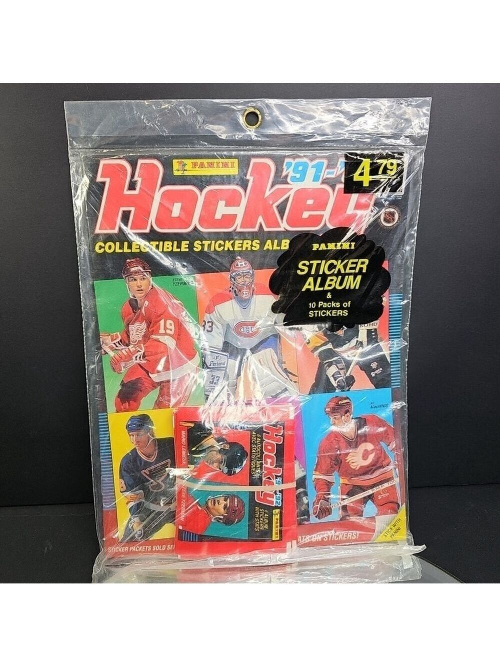 NEW Panini 1991-1992 Hockey NHL Player Sticker Album With 10 Packs of Sticker